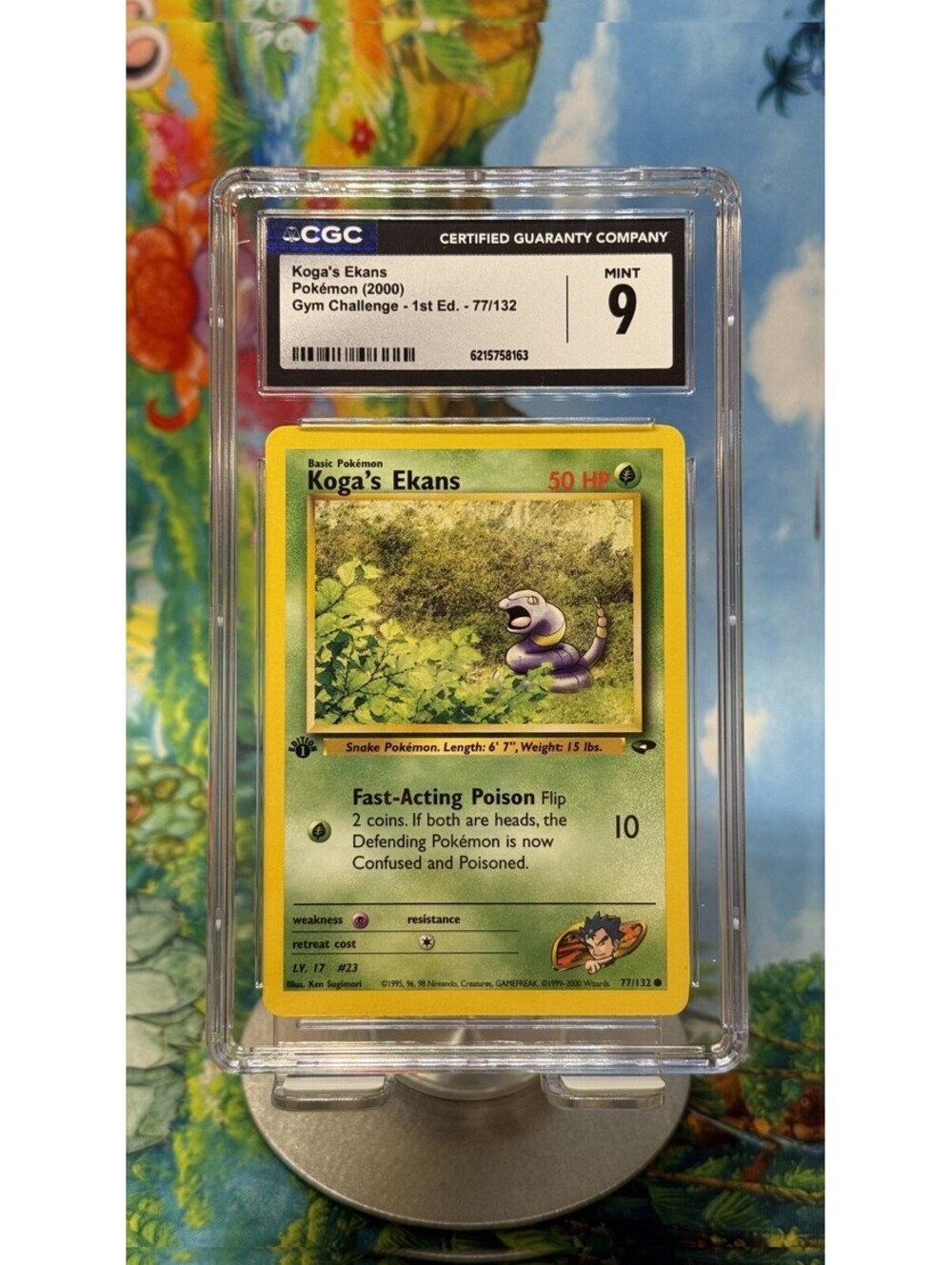 Koga's Ekans Gym Challenge 77/132 2000 1st Edition CGC 9